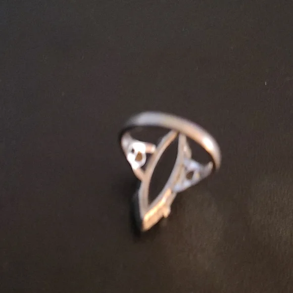 Vintage Tourmaline and Sterling Silver Ring Sz 6 - Picture 2 of 3